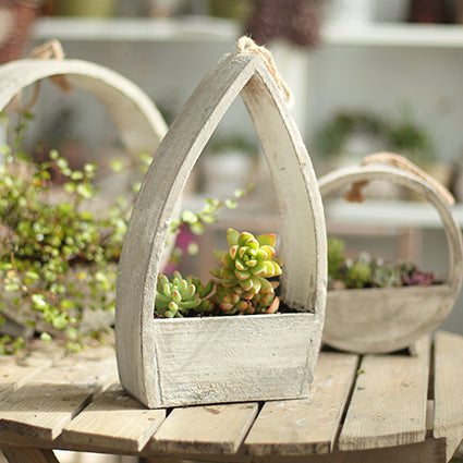 Artisan Wooden Floral Holders